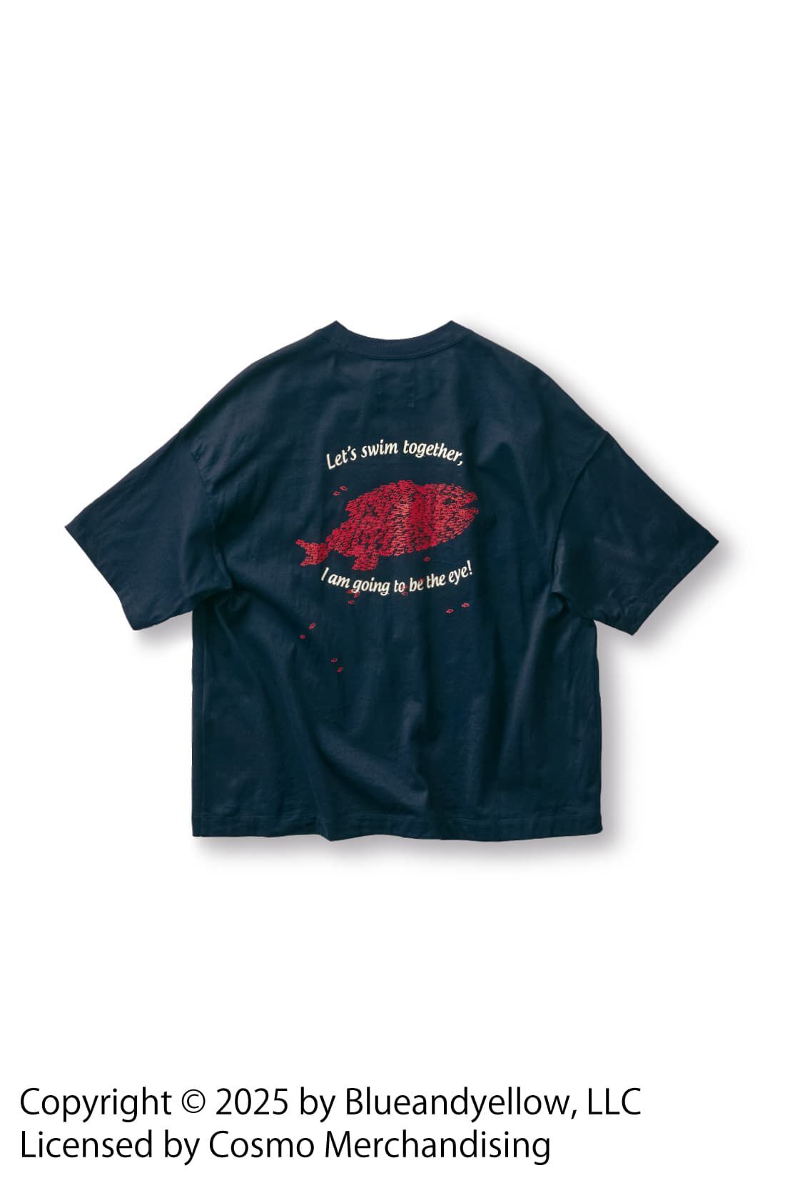 Sunny clouds so-co|サニークラウズ feat. Swimmy 　スイミーTシャツ〈レディース〉紺