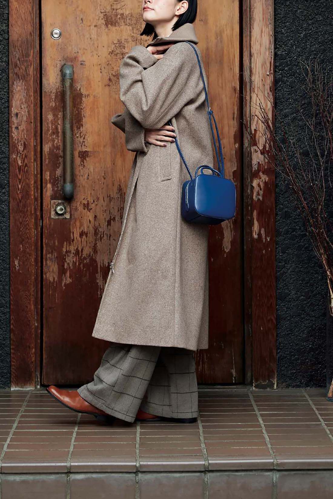 ExpressBOX|サニークラウズ　リブ衿ロングコート〈レディース〉