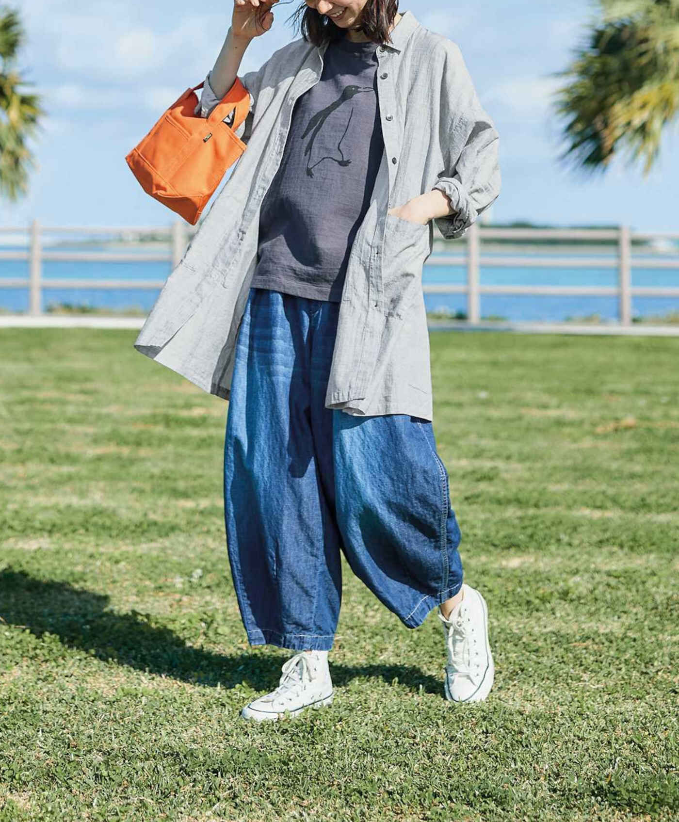 Sunny clouds so-co|サニークラウズ 反毛天じくTシャツ〈レディース〉