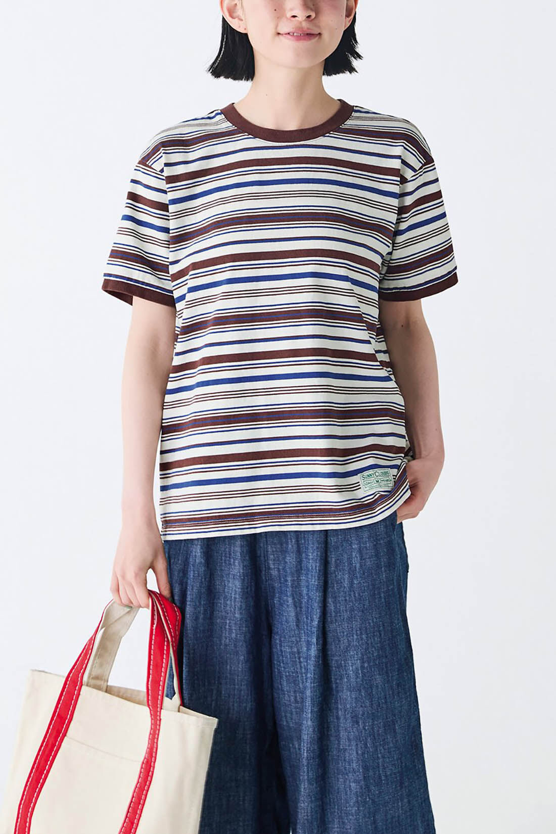 Sunny clouds so-co|サニークラウズ　feat. mii 　マルチなボーダーTシャツ〈レディース〉