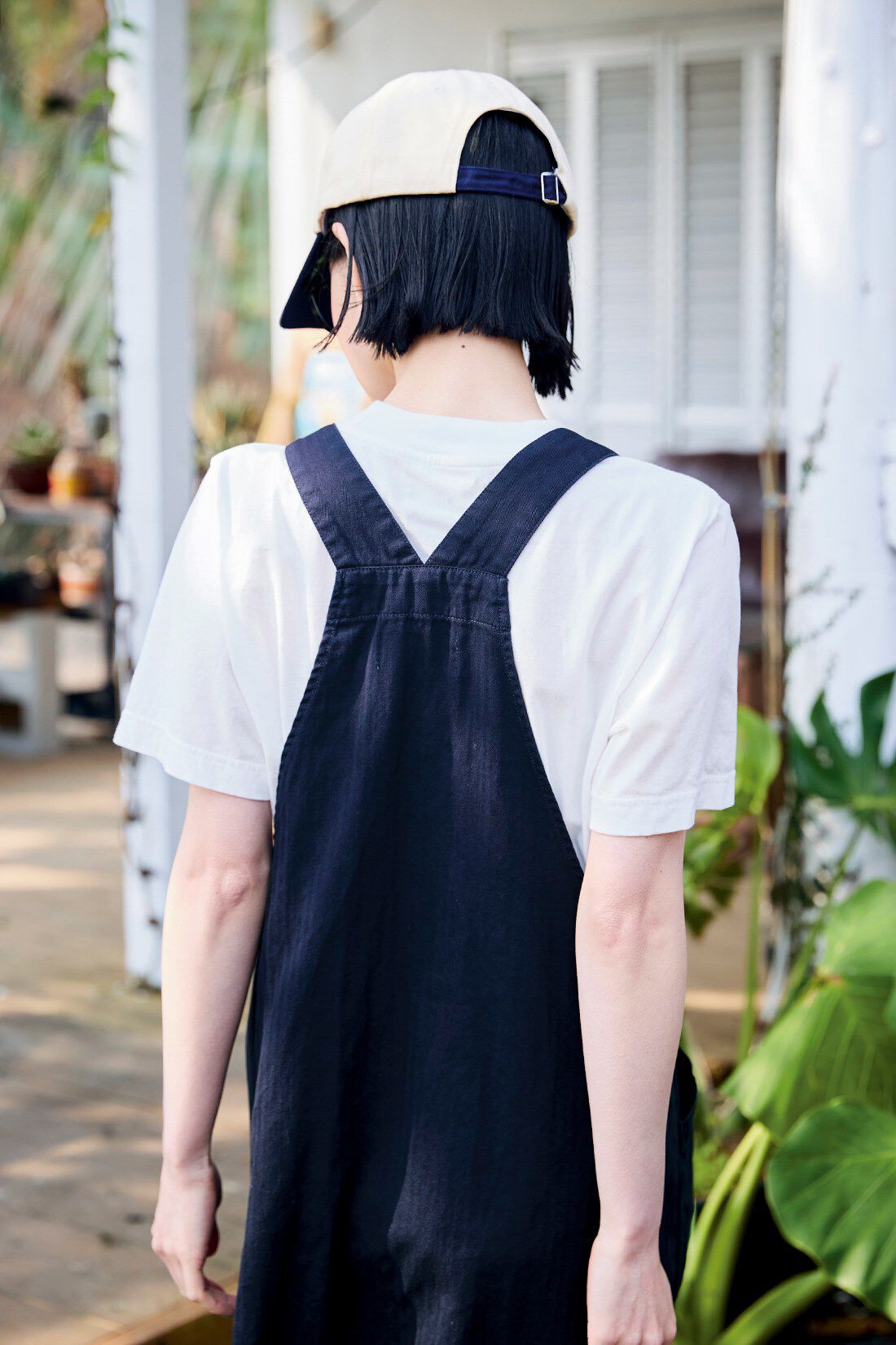 Sunny clouds so-co|サニークラウズ　エプロンワンピースセット〈レディース〉紺
