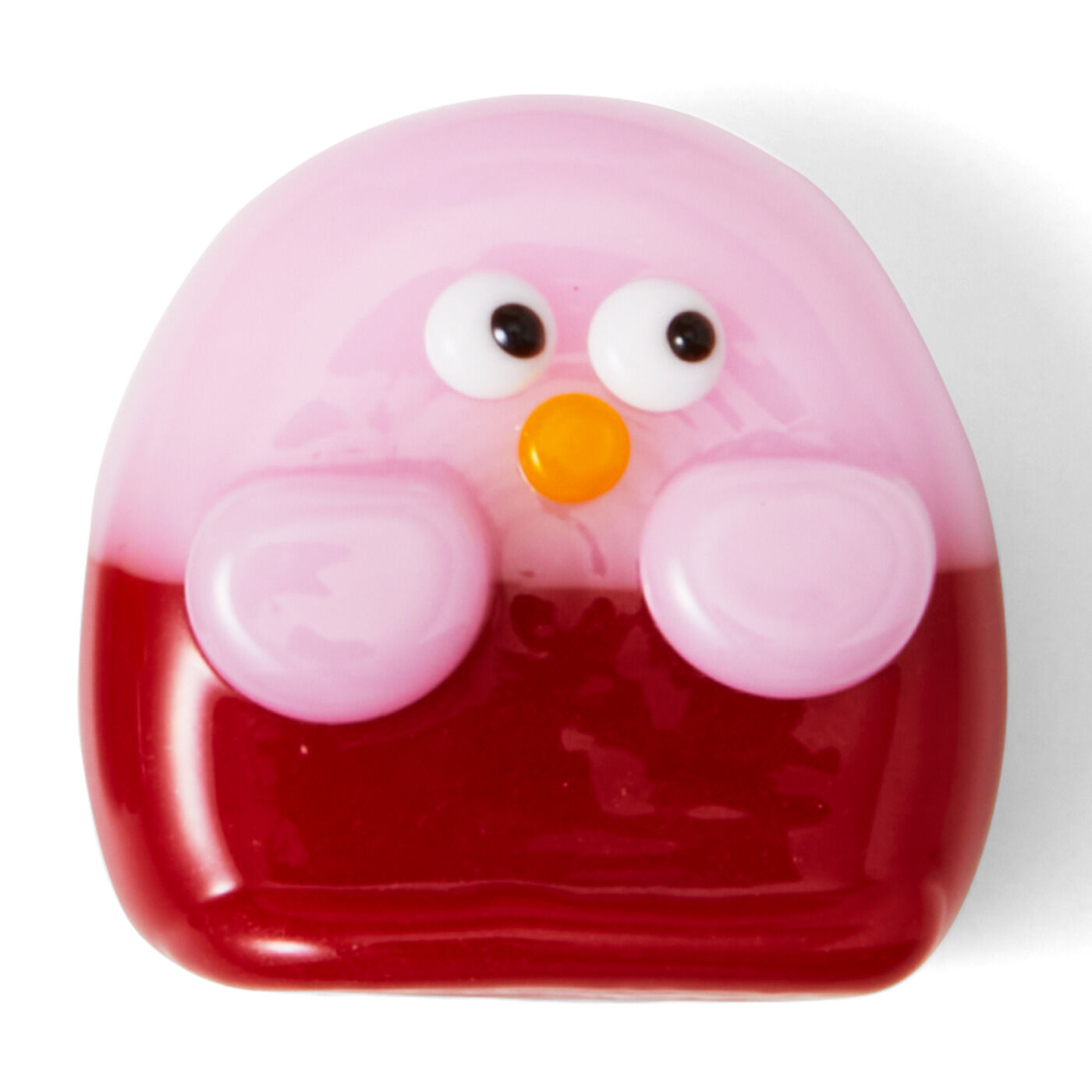 merry［フェリシモメリーポイント］|KAWAII COMPANY 食卓にカワイイを忍ばせて はし置きにもなるガラスのモンスターのアートピース|1（ピンク）