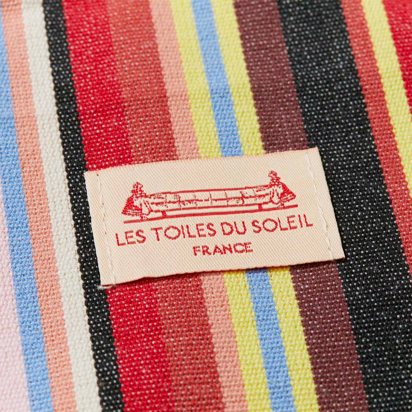 フェリシモメリー|Live in comfort レ・トワール・デュ・ソレイユ コットン100％のマルチストライプ トートバッグ|伝統的な織機で紡いだ、フランス産の綿100％キャンバス生地。使い込むほどに味わいが深まります。