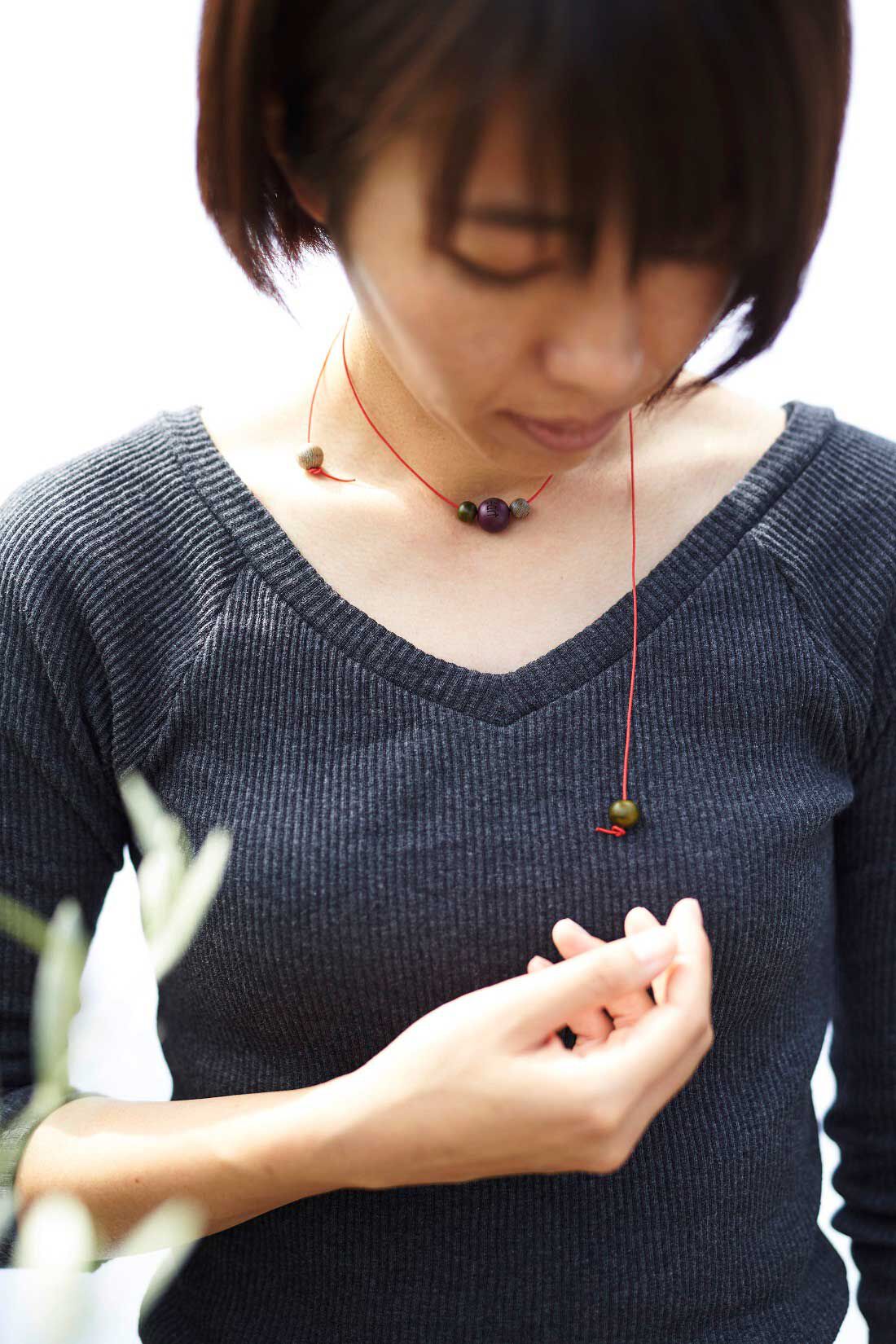 OliveilOve ウッドアートピース　ウッドビーズ アースグラデーションの会