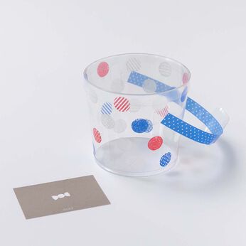フェリシモコレクション | ほんのきドット柄のクリアバケツ