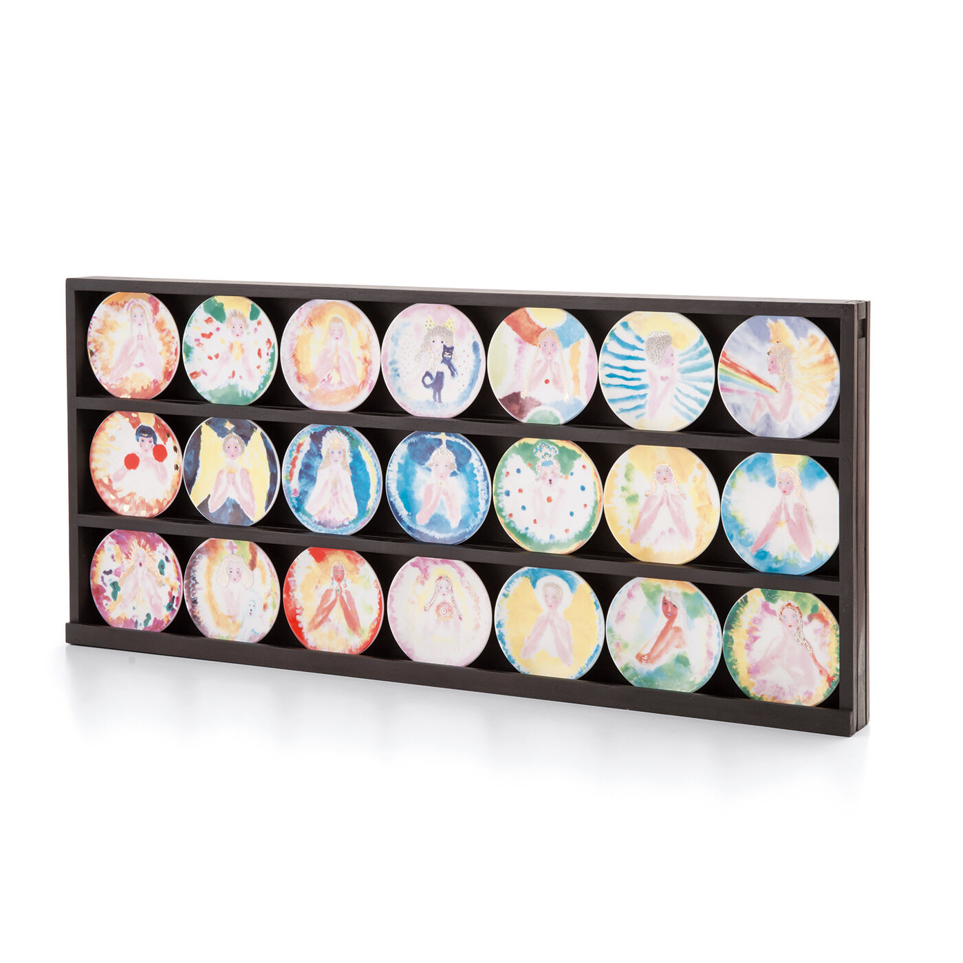 フェリシモコレクション|21の天使の豆皿・木製ラック