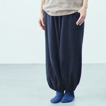  | 裏表前後ろのないまるっとＷガーゼパンツブラック