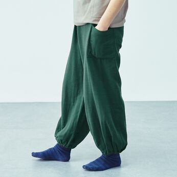  | 裏表前後ろのないまるっとＷガーゼパンツグリーン