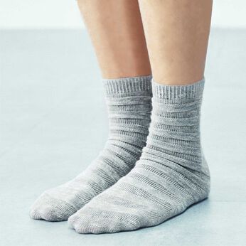 MonthlyBOX | 裏表前後ろのないスッキリフィット靴下グレー片足