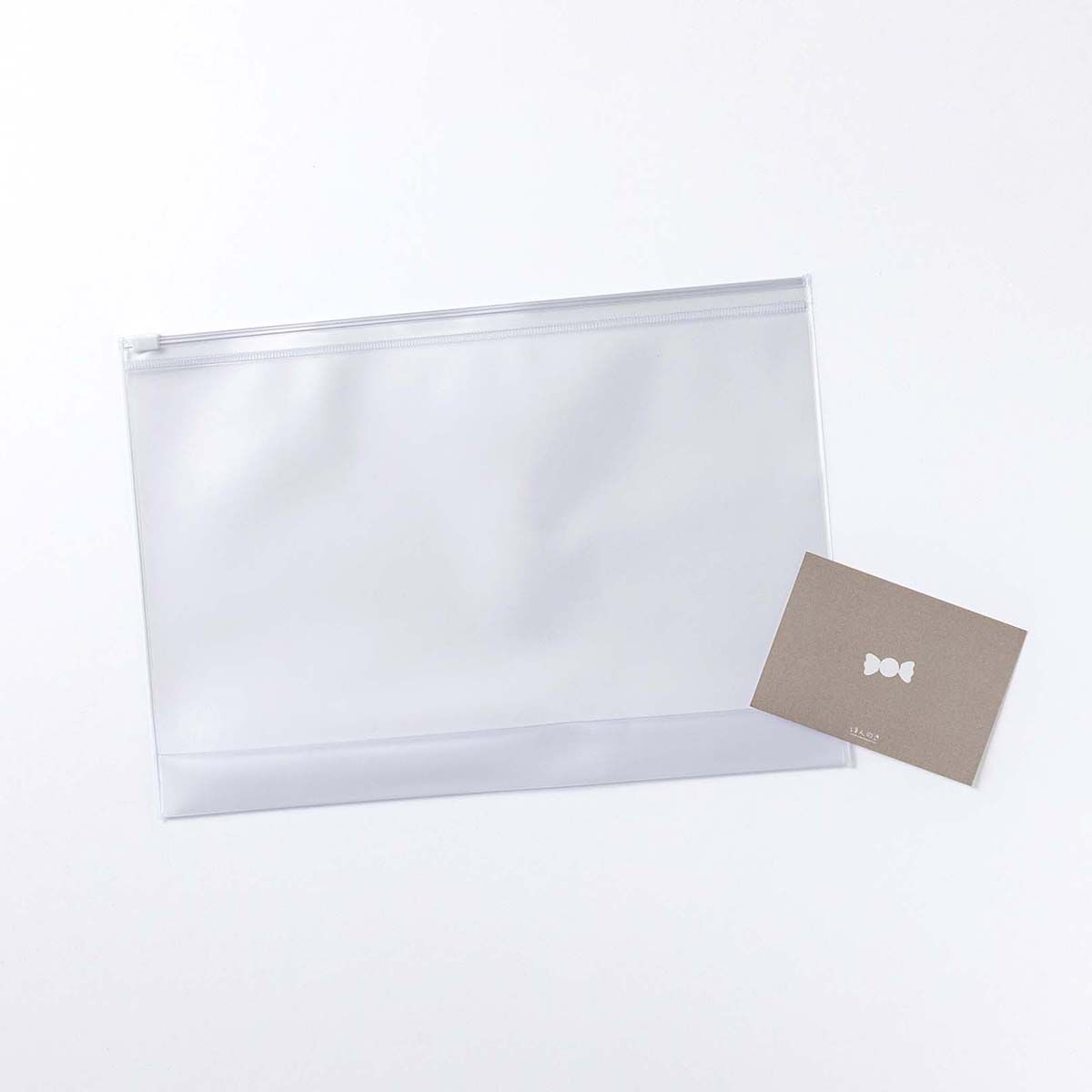 フェリシモコレクション|ほんのき　半透明ファスナーバッグ〈メッセージカード付き〉