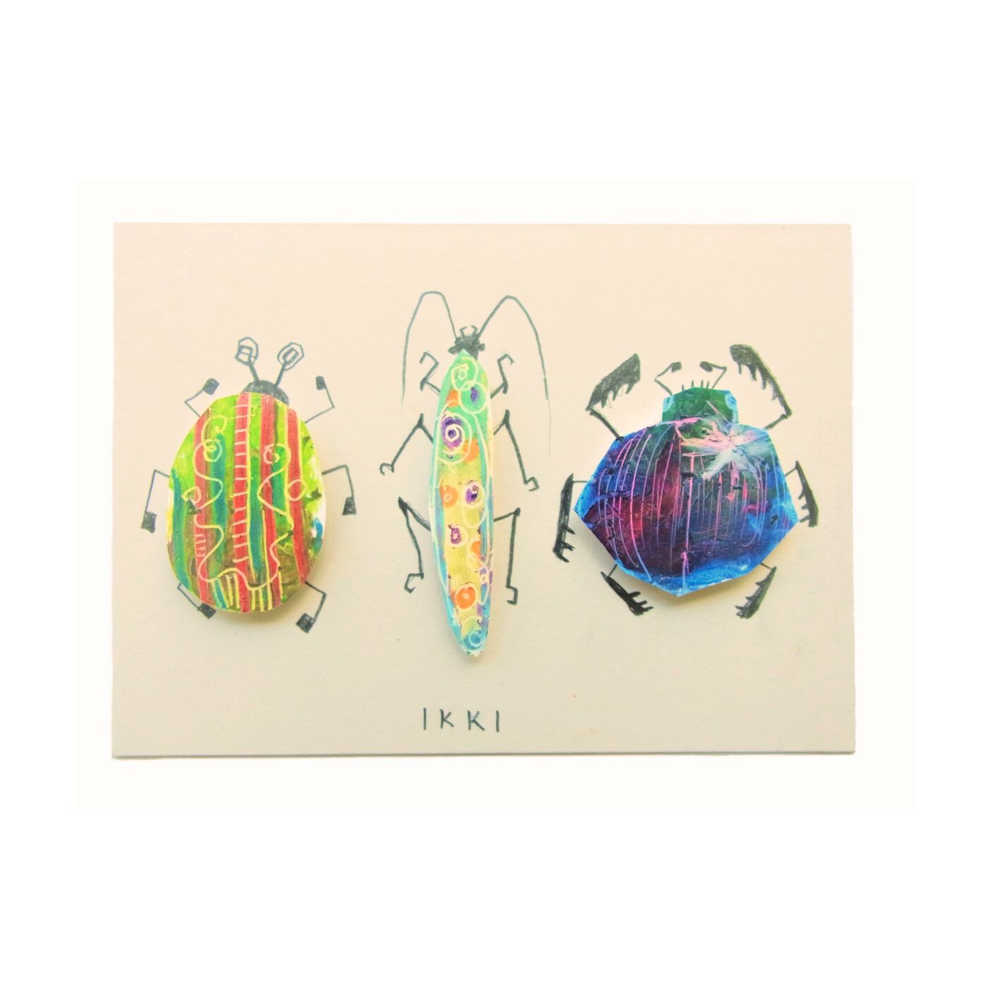 フェリシモコネクション|Rin-b！　オイルパステルシリーズＡ〈6プログラム一括〉　材料10＋2 （テキスト付き）|お絵描き昆虫採集