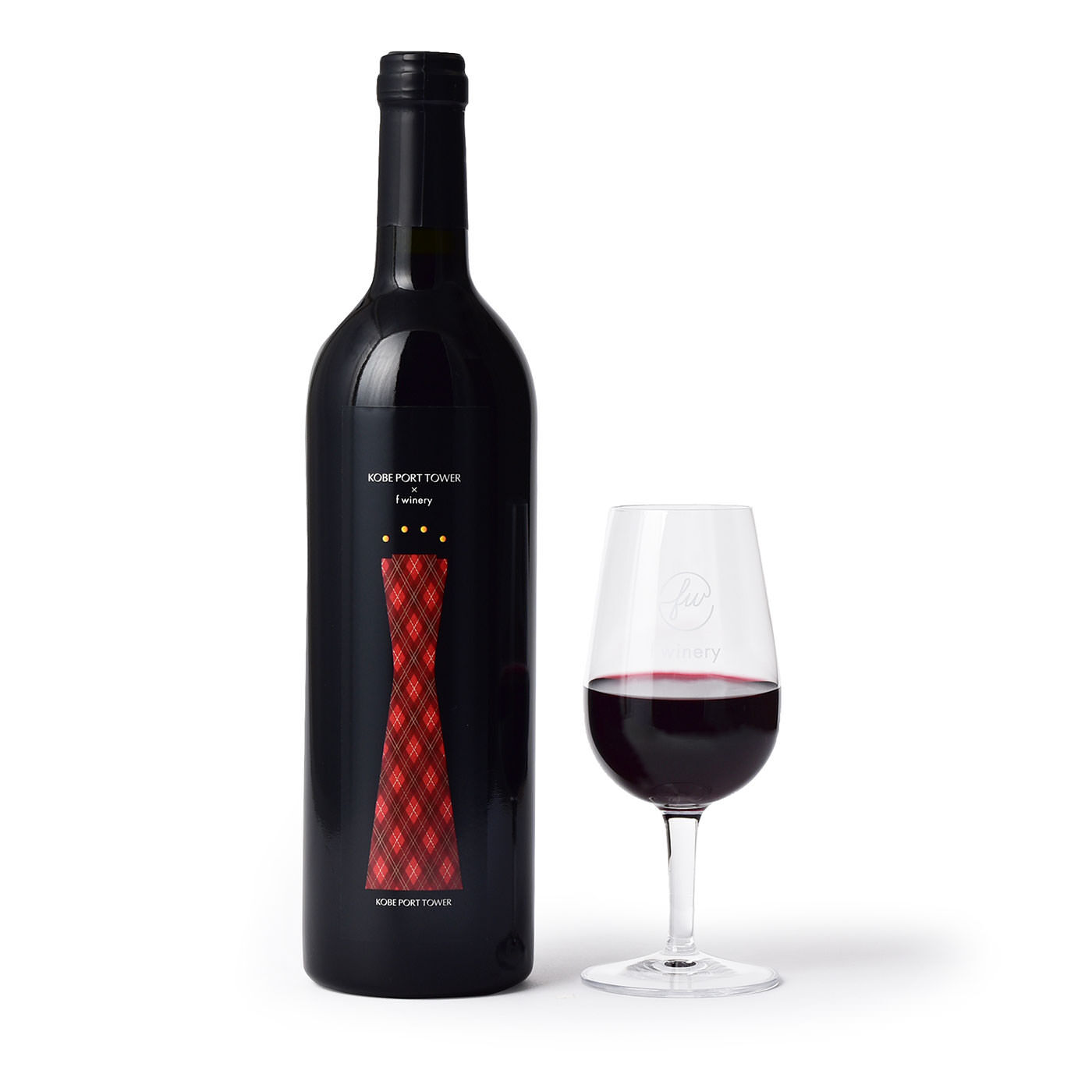 フェリシモコネクション|f winery　おとぎ町コラボ　神戸ポートタワーチェックの赤ワイン　カベルネ・ソーヴィニヨン|豪州産カベルネ・ソーヴィニヨン100％の赤ワイン。飲みやすいミディアムボディ