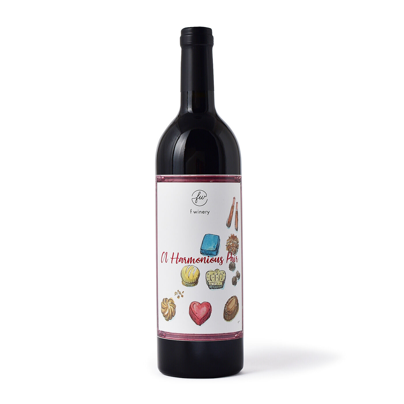 フェリシモコネクション|f winery　チョコレートバイヤーみりコラボラベル　チョコに合う赤ワイン|赤ワイン：カヴェルネ・ソーヴィニヨン