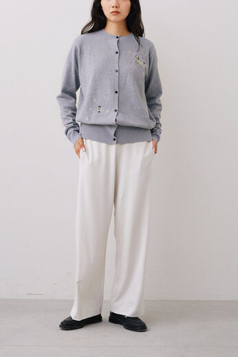 IEDIT［イディット］ | ＨＡＰＰＹモチーフカーデ〈グレー〉ＩＥ