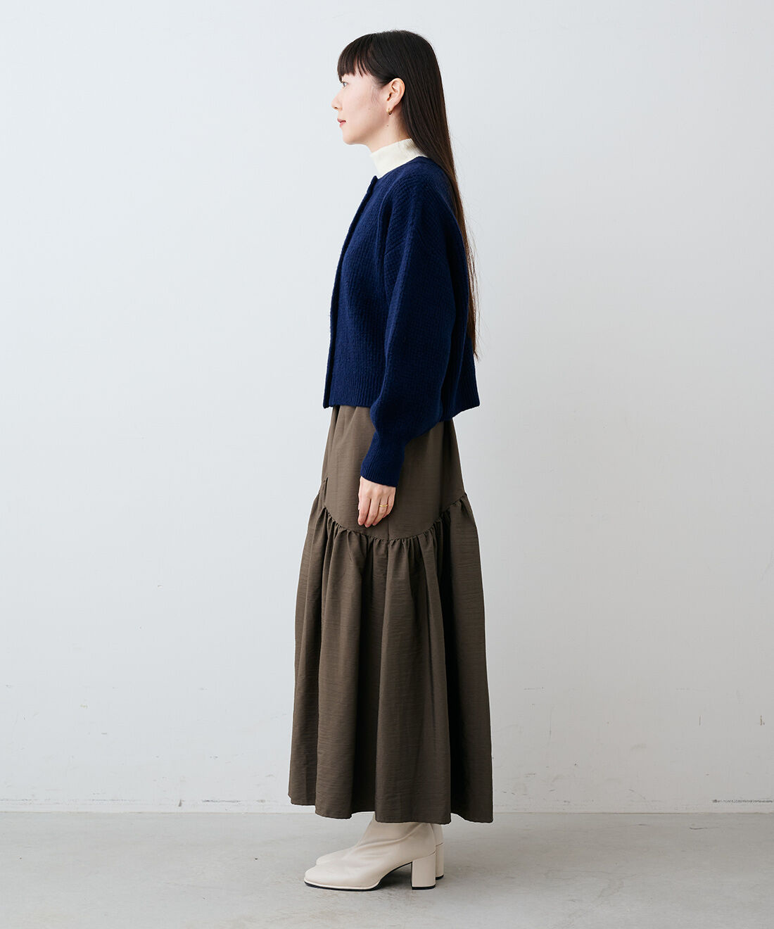 IEDIT［イディット］|IEDIT[イディット]　タイルワッフル編みのメタルボタンカーディガン