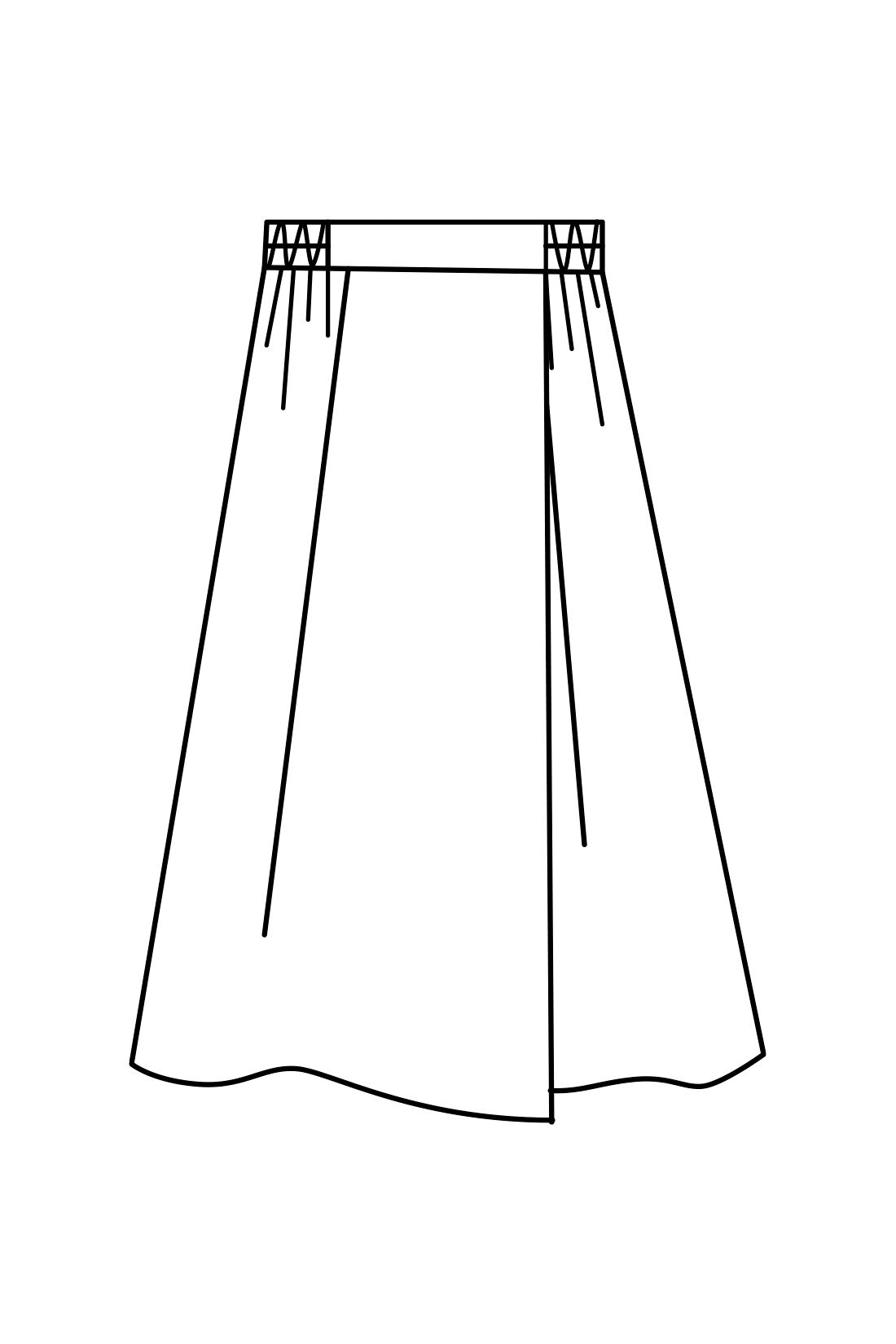 IEDIT|IEDIT[イディット]　きれいシルエットが印象的な着映えチェック柄のタックフレアースカート〈ブラック〉|片方だけフロントへ向かって深く入れたアシメトリーなタックで、単調にならず華やぎ感のあるルックスに。