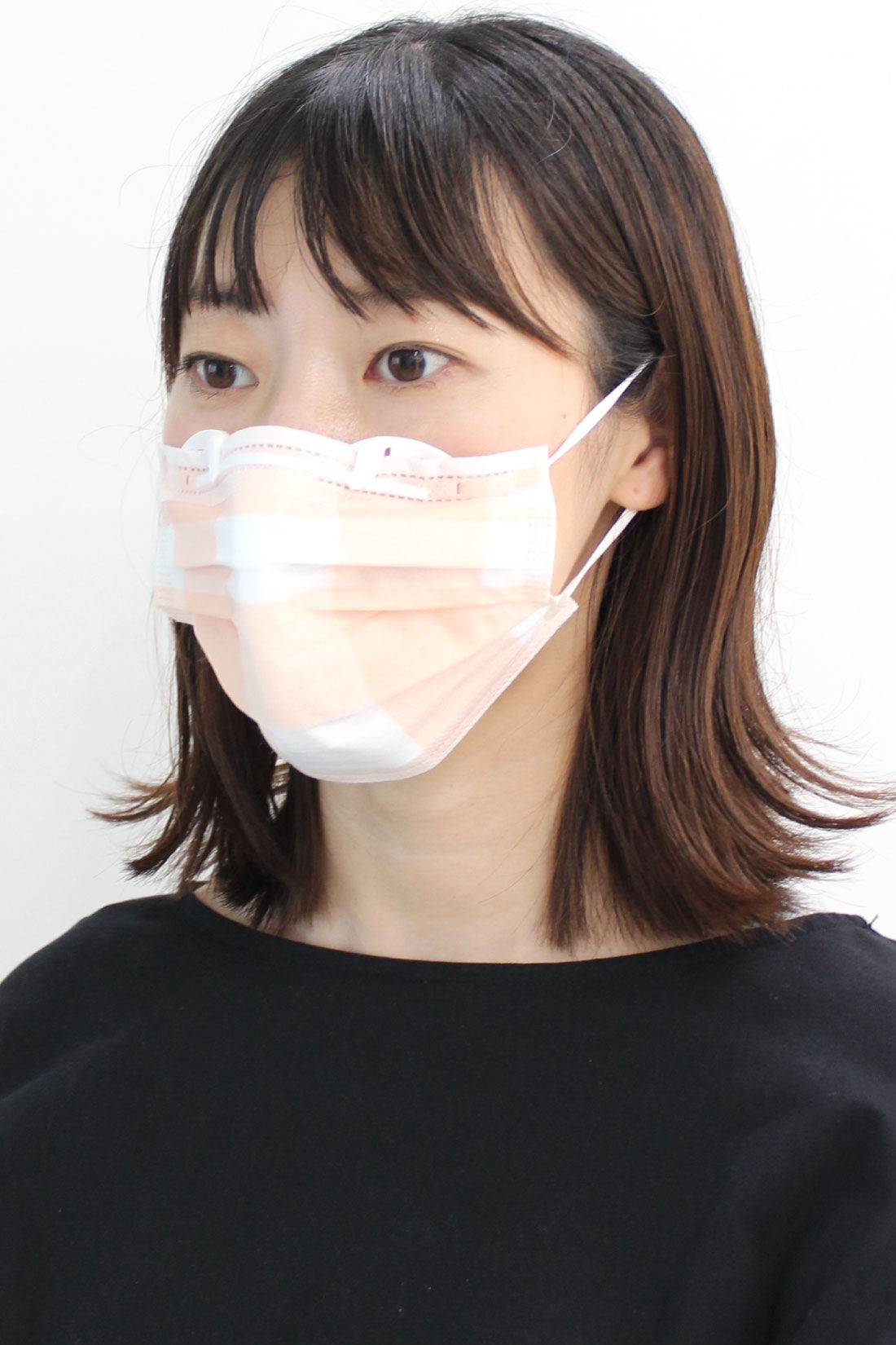 IEDIT|【WEB限定】マスクの内側に空間をつくる立体インナーマスク Ver.2|1.ホワイト着用