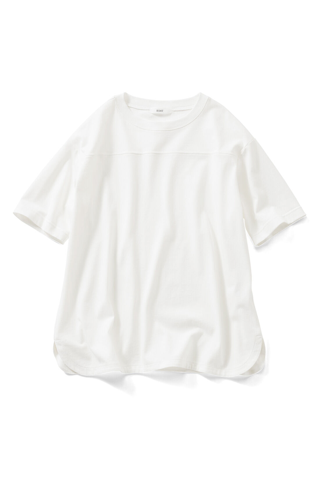 IEDIT［イディット］|IEDIT[イディット]　小森美穂子さんコラボ コットン素材のフットボール風Tシャツ〈ホワイト〉