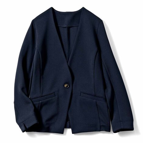 花粉リリース UVカット 純紺 バレエフィット （R） ジャケット 〈ダークネイビー〉