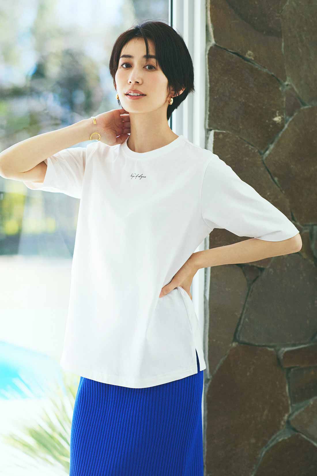 IEDIT［イディット］|IEDIT[イディット]　接触冷感機能付き スタメン上品ロゴTシャツの会
