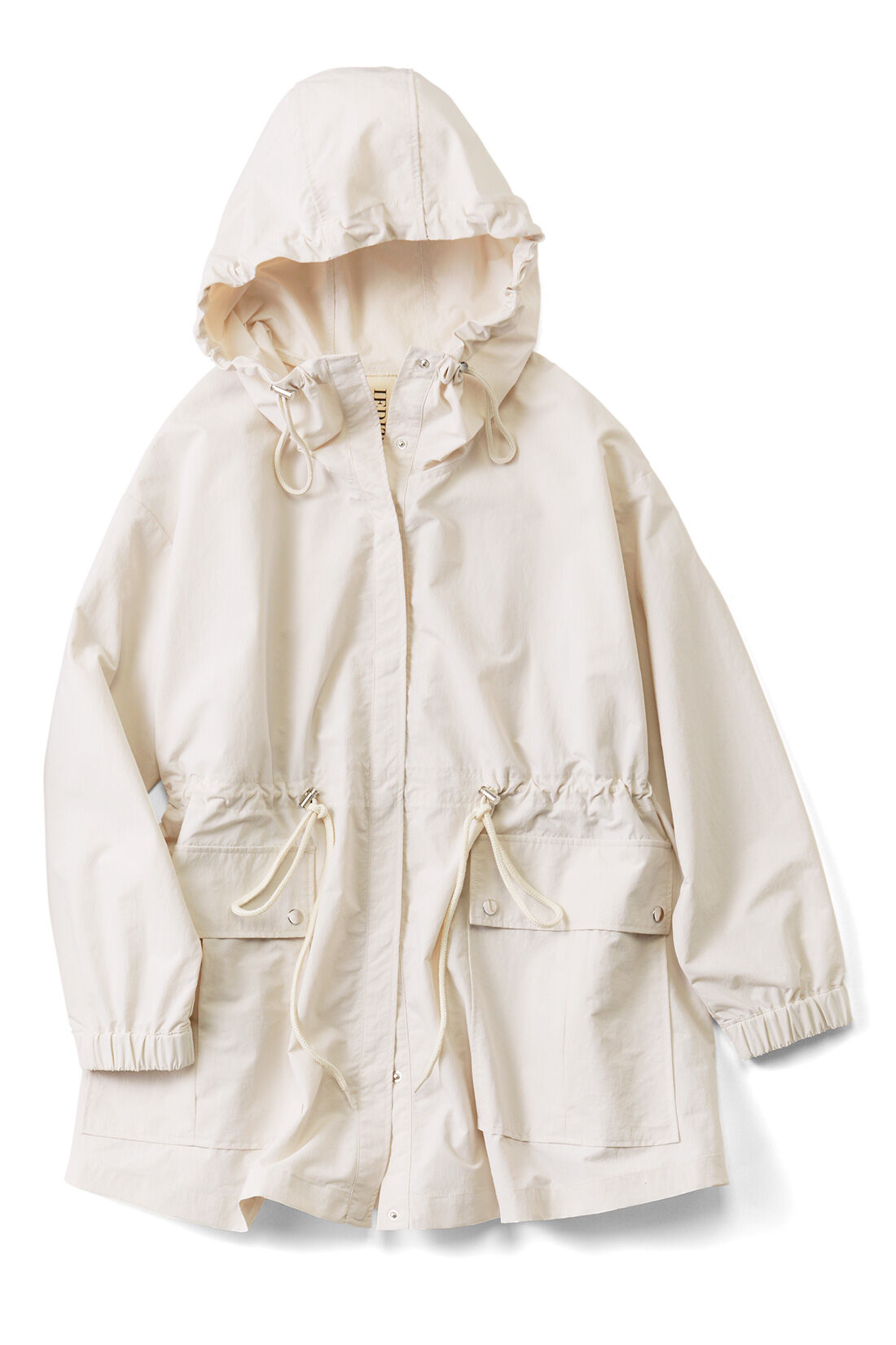 IEDIT[イディット] 撥水（はっすい）＆UVカットがうれしい ミドル丈マウンテンパーカー〈アイボリー〉｜IEDIT[イディット]｜フェリシモ 【公式通販】