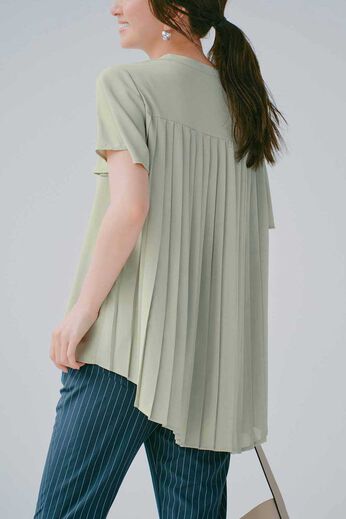 IEDIT［イディット］ | 接触冷感 UVカット バックプリーツ トップス