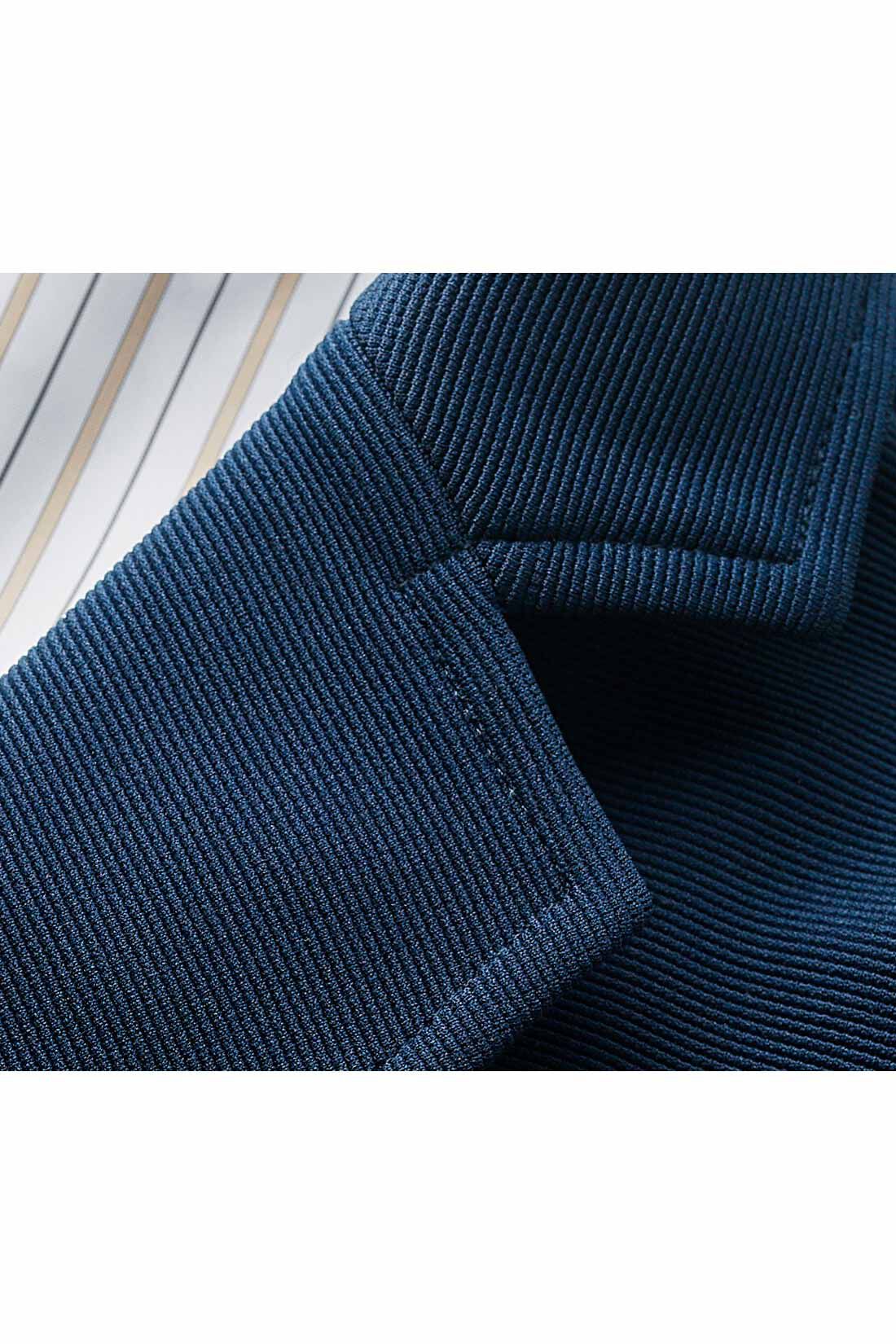 IEDIT|IEDIT[イディット]　伸びやかできれいなバレエフィット（R）のスペシャル紺ブレジャケット