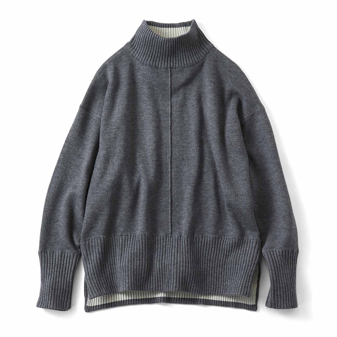 【タグ付き未使用】SLOBE IENAコットンダブルフェイスニット　グレー SLOBE IENA（スローブイエナ）の「《追加》コットンダブル