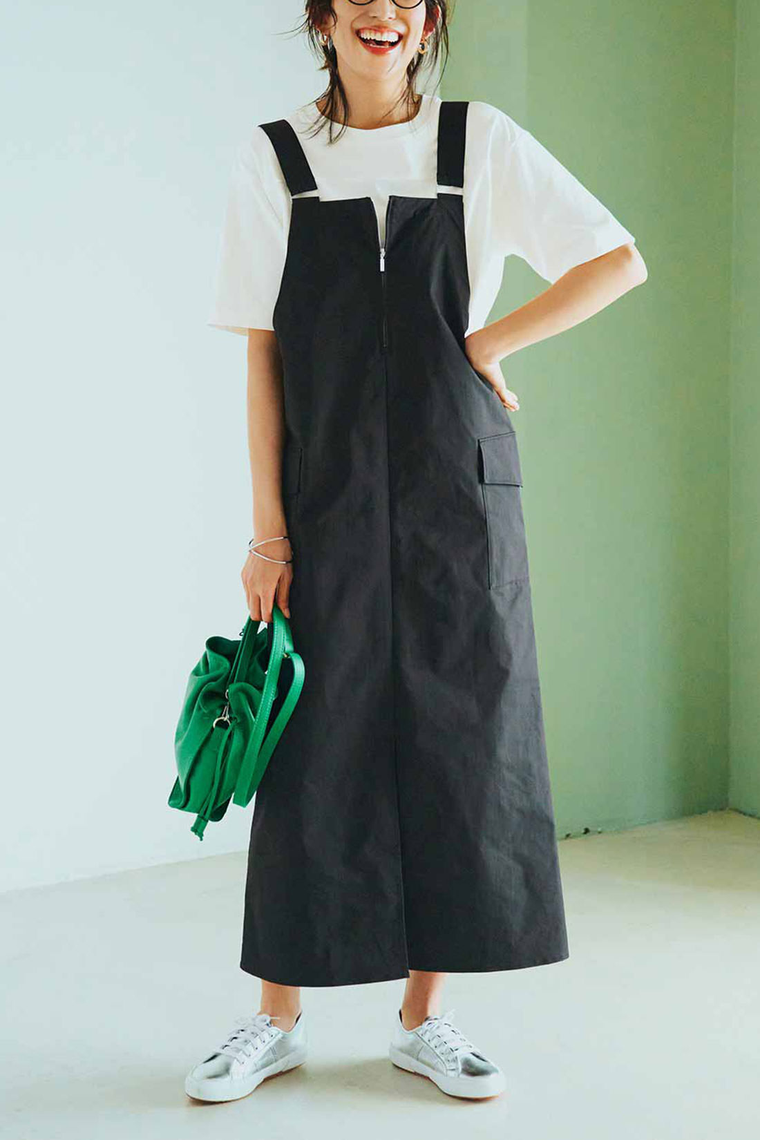 いいネット通販 - 全国送料無料でお届けします IEDIT[イディット] 小森美穂子さんコラボ 撥水（はっすい）素材 サロペット・オーバーオール・オールインワン