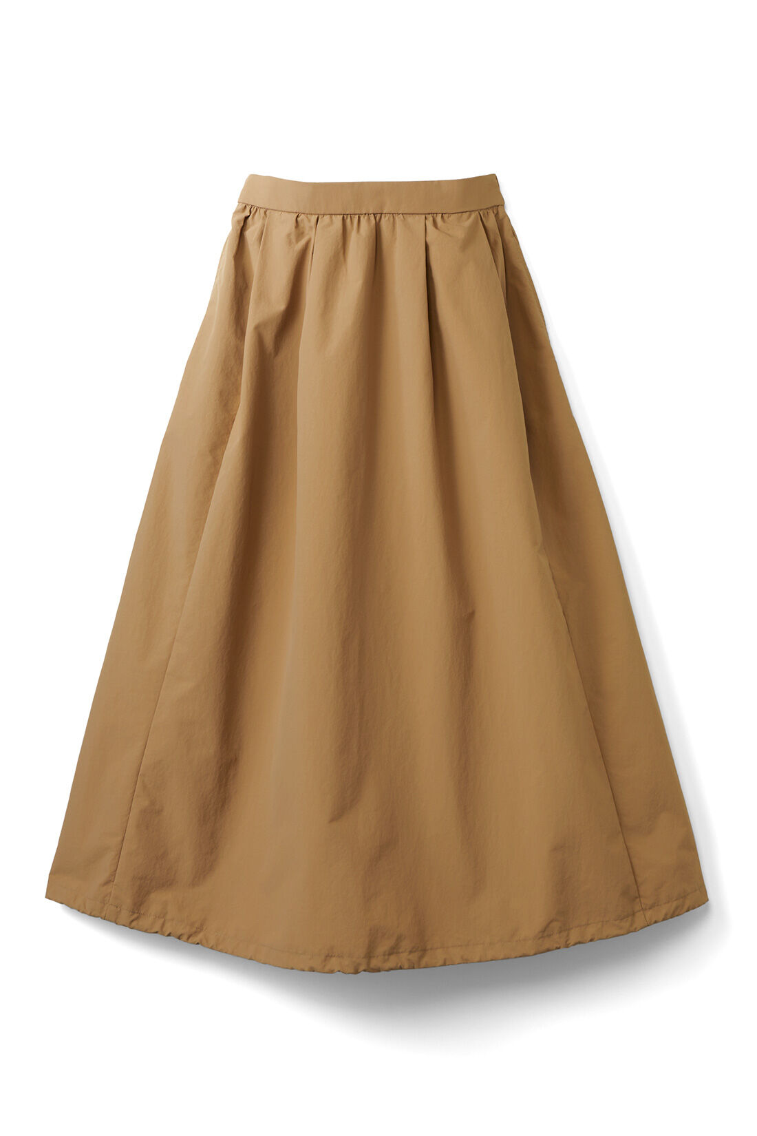 IEDIT[イディット]　撥水＆UVカットがうれしい 2-WAYシルエットスカート|ドロストを広げるとたっぷりのフレアースカートにも。2-WAYで楽しめます。
