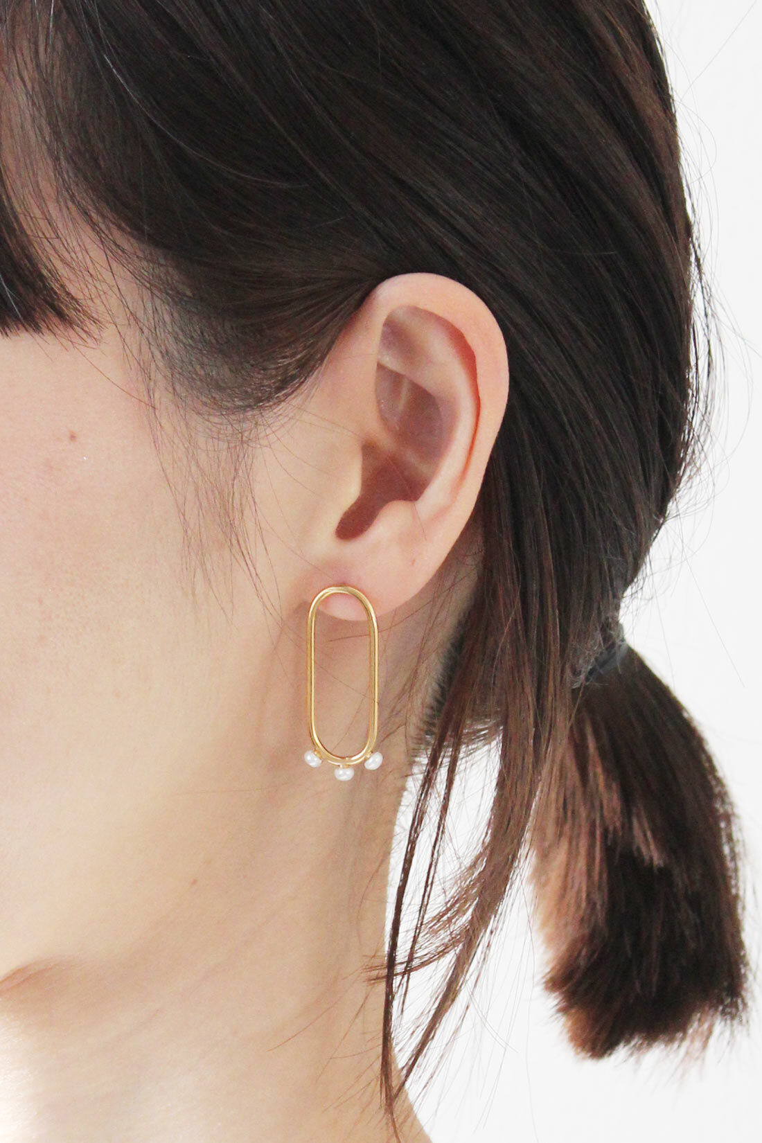 IEDIT[イディット] SELECT GISEL Bミニパールフープピアス〈ゴールド