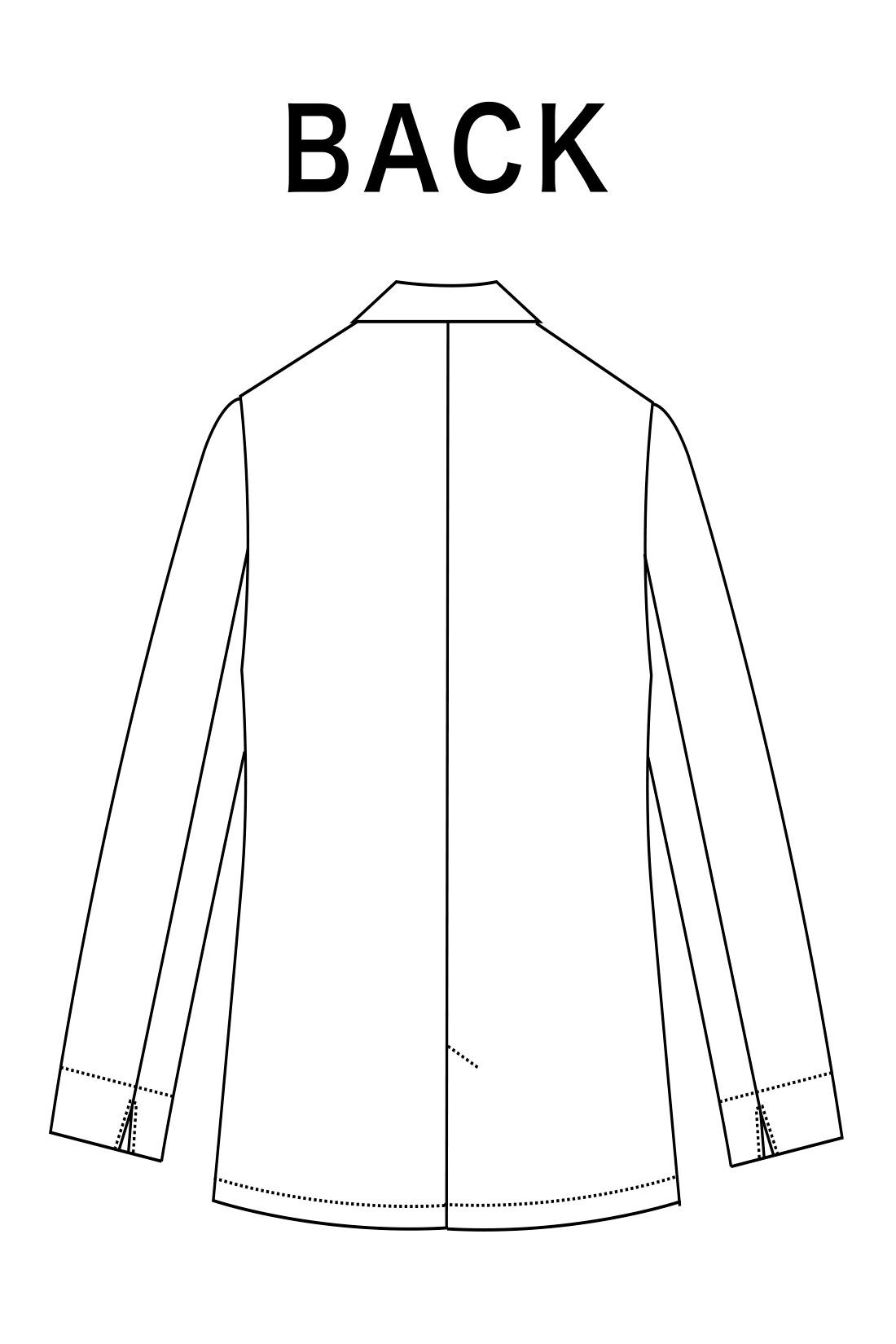 IEDIT|IEDIT[イディット]　全方向ストレッチでまるで布はく見え ハリ感カットソー素材のダブルボタンブレザー|後ろはすっきり仕上げつつ、すその中央にベンツを入れて本格仕様に。