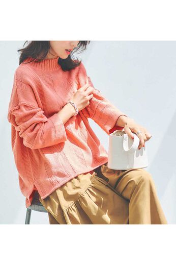 IEDIT | ハンサムな印象の大人のピンクニットＩＥ