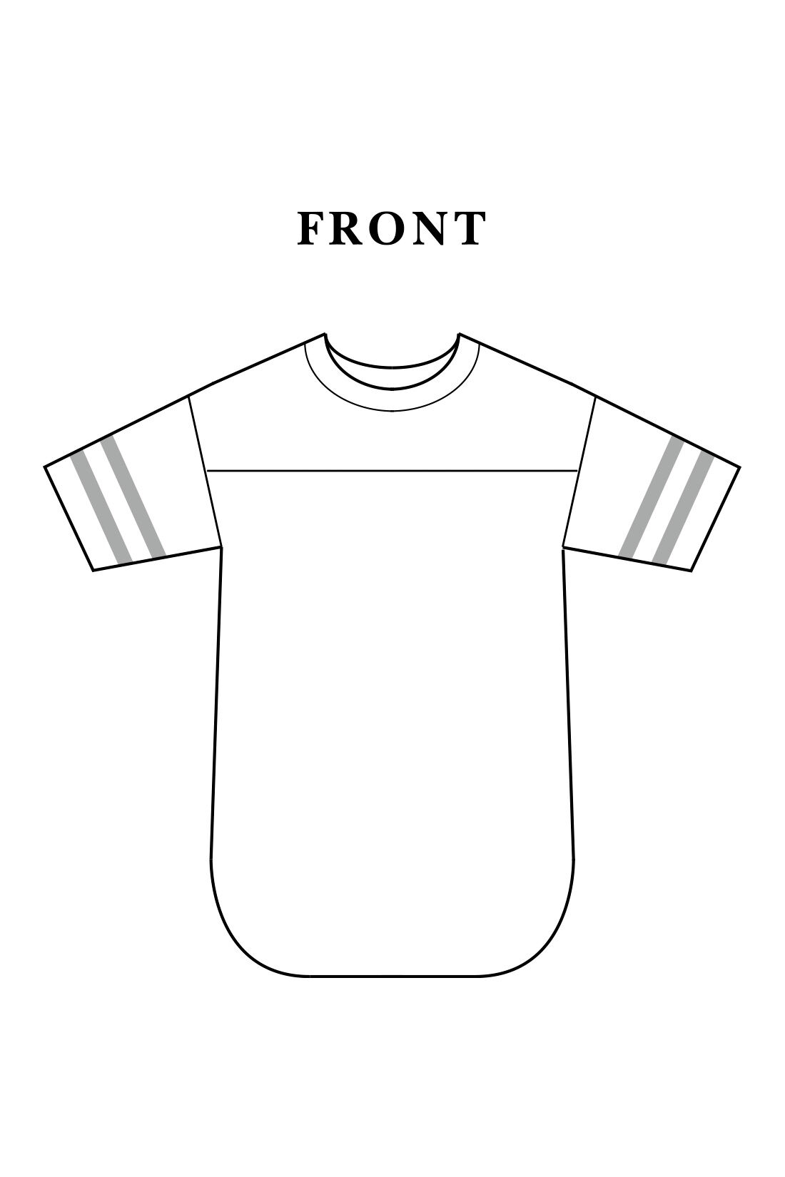 IEDIT|IEDIT[イディット]　小森美穂子さんコラボ 大人のフットボールTシャツ〈ネイビー〉|ヨーク部分の切り替えがアクセント。