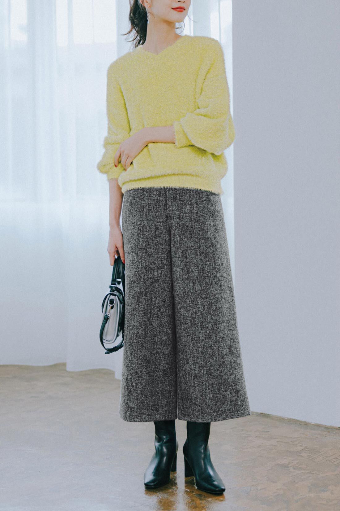 IEDIT［イディット］|IEDIT[イディット]　ヘアリーシャギー素材のスパークルニット