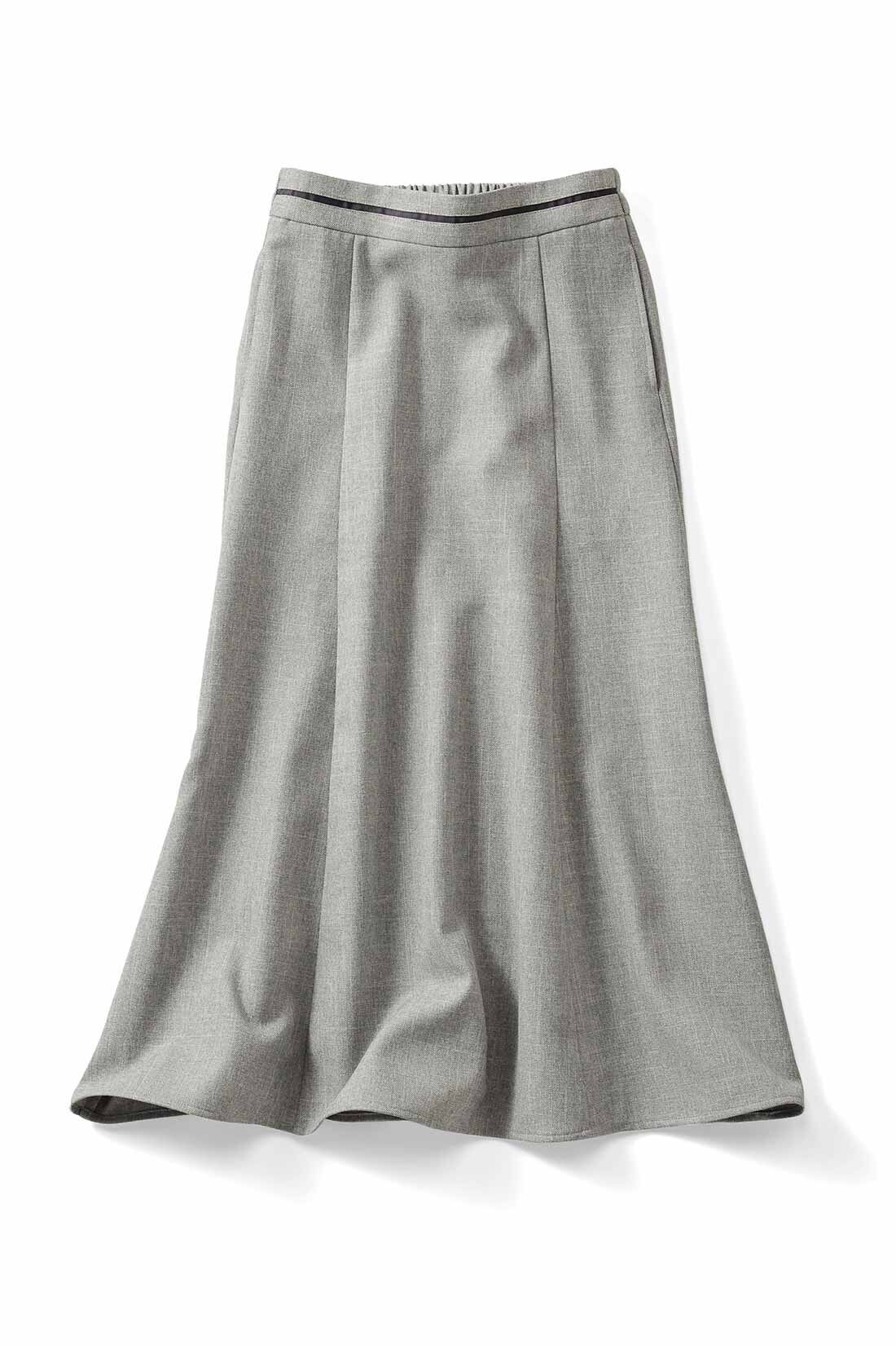 IEDIT|IEDIT[イディット]　シルエットが美しい UVカット機能のすっきり見えスカート|〈ライトグレー〉