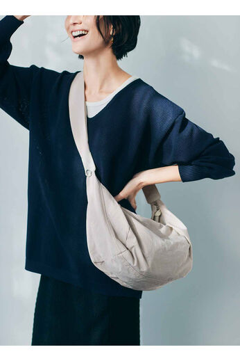 IEDIT［イディット］ | バウンドニット Vネック メッシュニット プルオーバーとリブタンクトップ セット〈白×紺〉