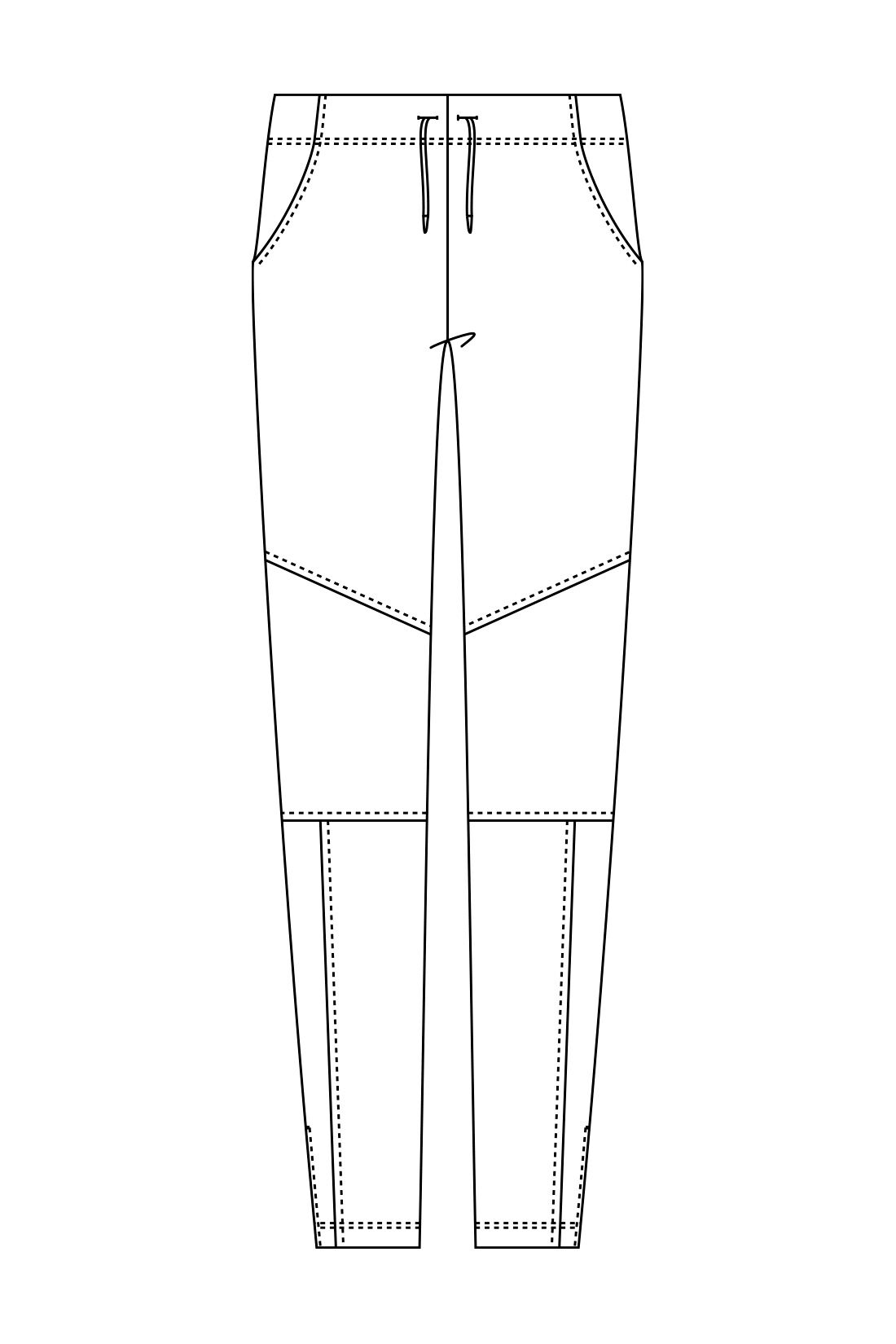 IEDIT|IEDIT[イディット]　切り替えデザインで細見せ ぐいーんと伸びる UVカットスキニーレギンスパンツの会|ひざ上は斜め、ひざ下にまっすぐ入れた切り替えで、脚を細く長くカモフラージュ。