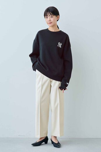 IEDIT | 裏がとぅるすべ ほっと適温 きれい見え 撥水加工 UVカット パンツ  〈オフホワイト〉