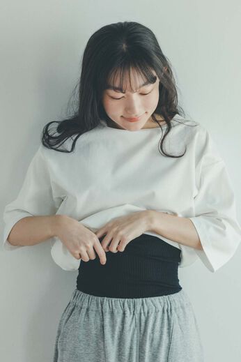 IEDIT | シルク混のちょうどいいリブはらまき