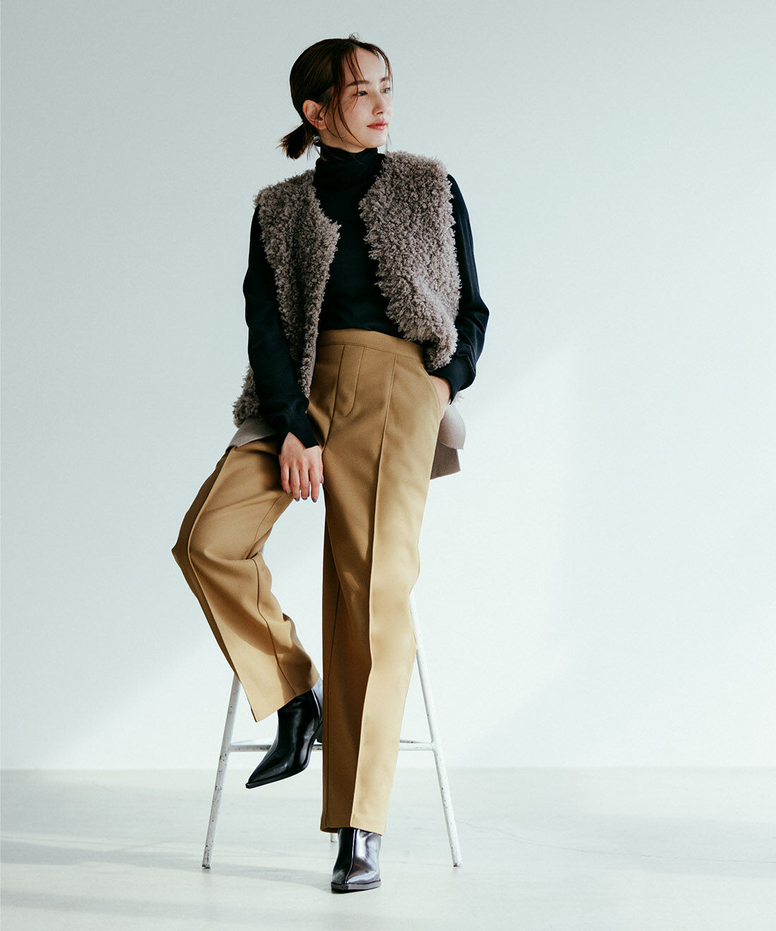 IEDIT［イディット］|IEDIT[イディット]　撥水加工＆UVカットがうれしい 裏がとぅるすべ きれい見え“ほっと適温”パンツ