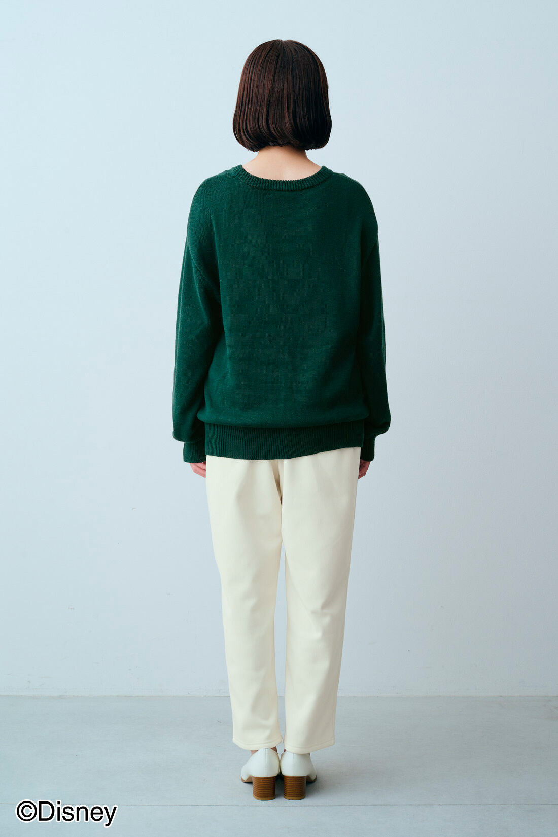 IEDIT［イディット］|IEDIT[イディット]　うっとりあたたか すっきり見えて伸びやかなマシュマリッチゆるテーパードパンツ|モデル身長：163cm　着用サイズ：M