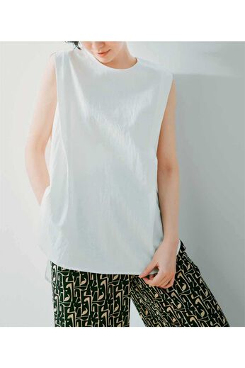 IEDIT | 綿100％ 布はく素材 タンクトップの会