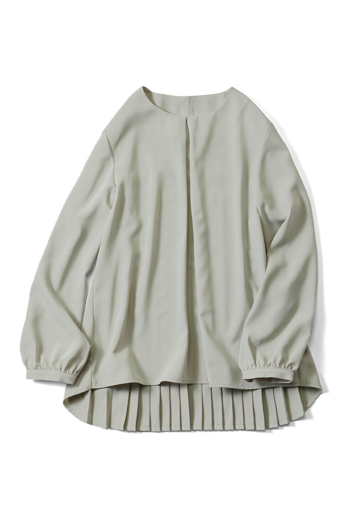 IEDIT［イディット］|IEDIT[イディット]　抗菌防臭＆UVカットがうれしい バックプリーツが品よく揺れる 後ろ姿が印象的な着映えトップス|〈ライトグリーン〉