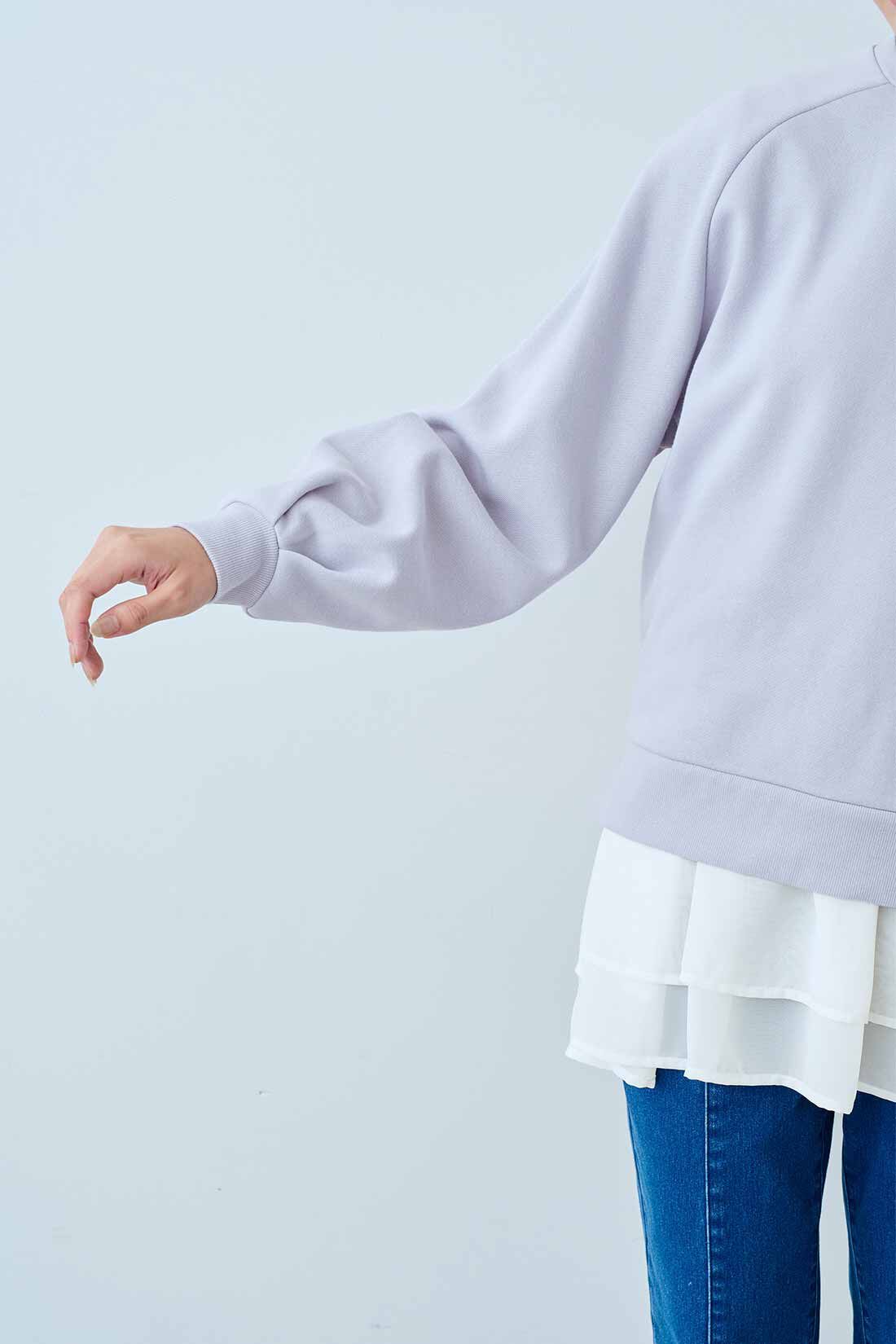 IEDIT［イディット］|IEDIT[イディット]　ぽわんとした袖がかわいい キレイ色裏起毛スウェットの会
