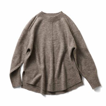 IEDIT | ウール＆アルパカ混ラウンドテールニットＩＥ