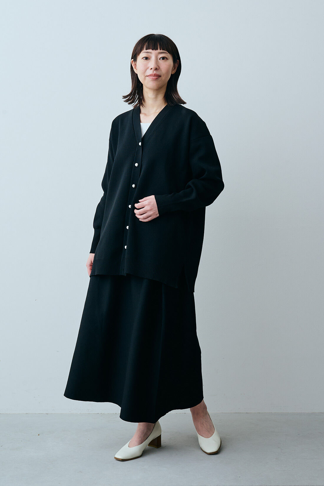 IEDIT[イディット] 福田麻琴さんコラボ バウンドニットのパンツ