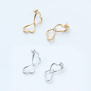 IEDIT | ツイン ハート ピアス