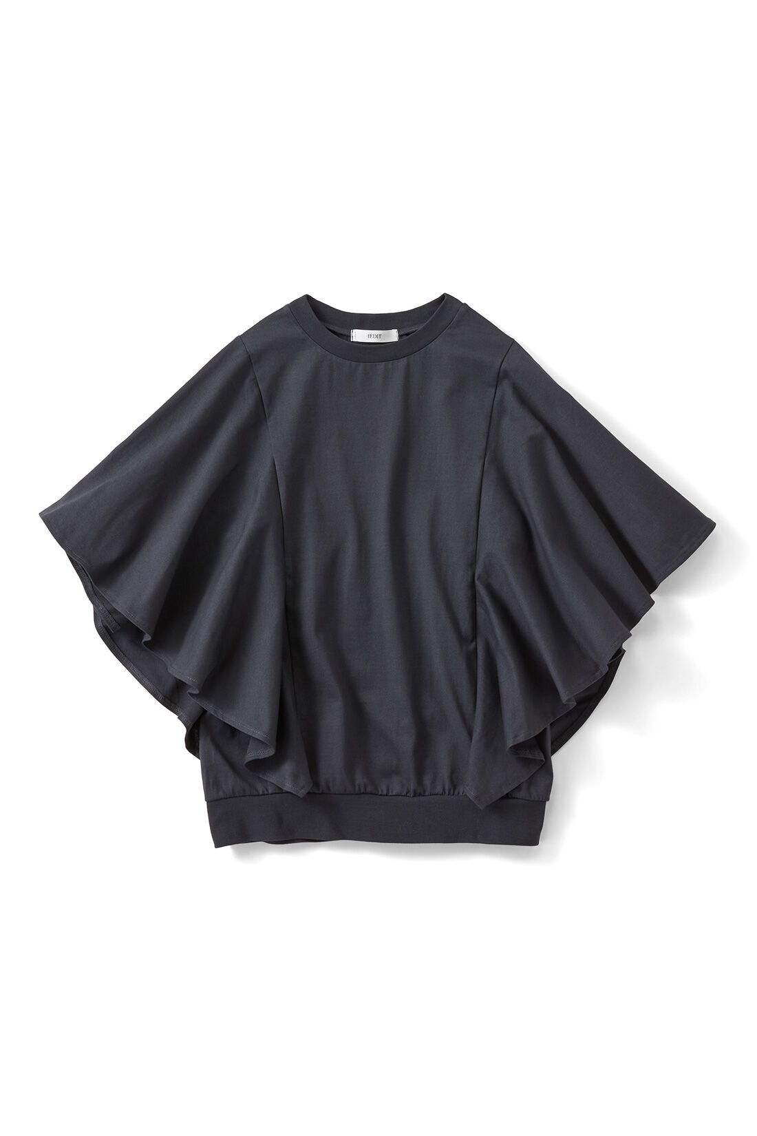 IEDIT［イディット］|IEDIT[イディット]　接触冷感・吸汗速乾・抗菌防臭！ Ohcool（R）Ⅱplus素材のフリルトップスの会|スモークブラック