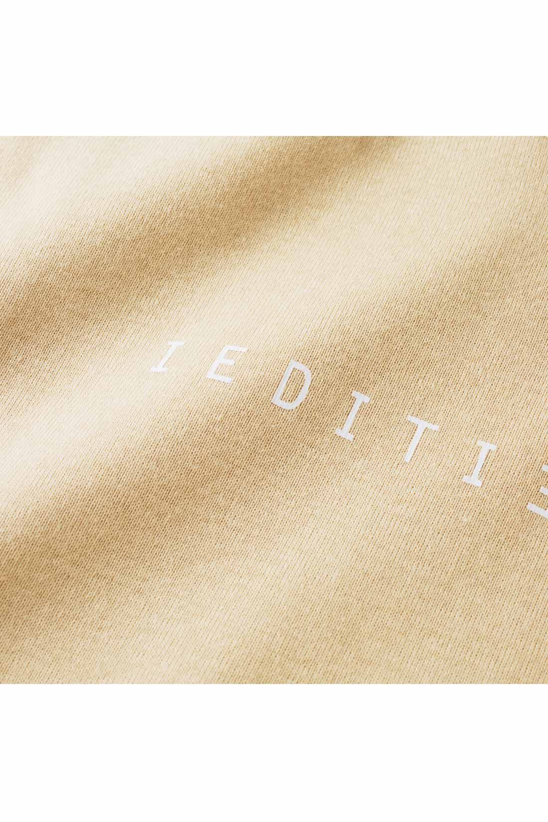 IEDIT[イディット] カリフォルニアコットンの接触冷感ロゴTシャツの会